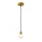 Z-Lite Neutra 1 Light Mini Pendant, Matte Black + Foundry Brass & Opal 621MP-MB-FB - alternate 7